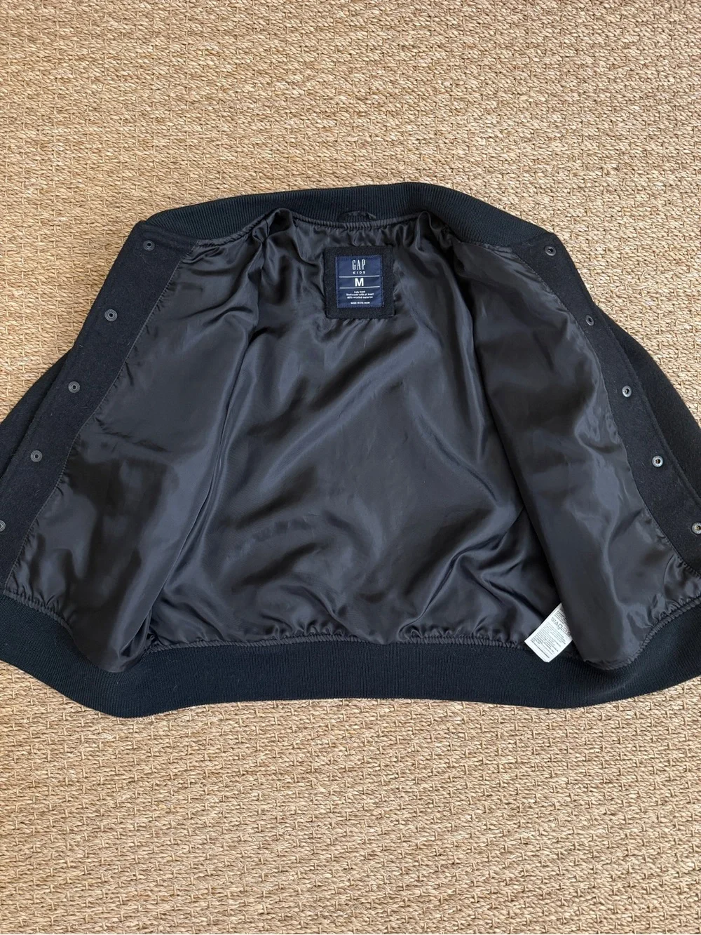 Gap Kids Varsity Letterman Jacket Wool Blend Bomber Coat Size M (8)